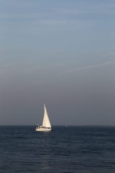 Sailboat on the North Sea near Heligoland
