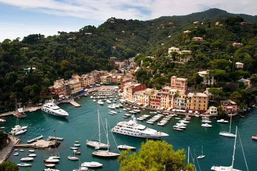 Portofino  is a small Italian fishing village, a popular resting place for millionaires