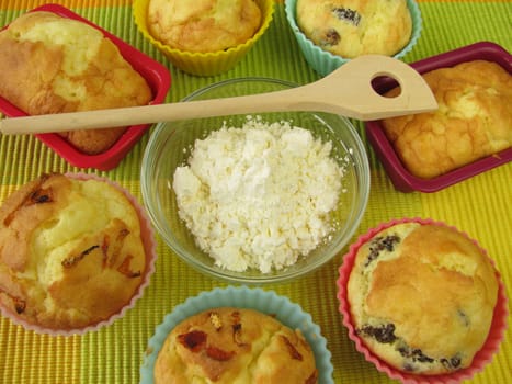 Corn flour and gluten-free cake