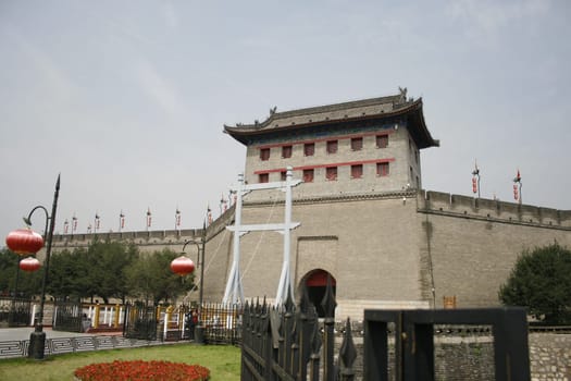 Xian Old Town,Drawbridge and City Wall