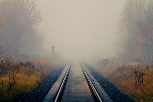 train track or metro track or underground track