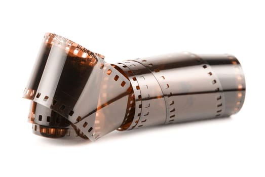 35 mm film isolated in white background