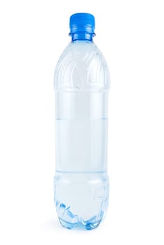 bottle with drinking water isolated on white