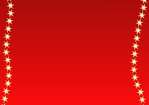 red with golden stars