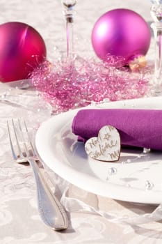 Laid table
