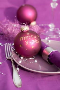 Christmas table setting