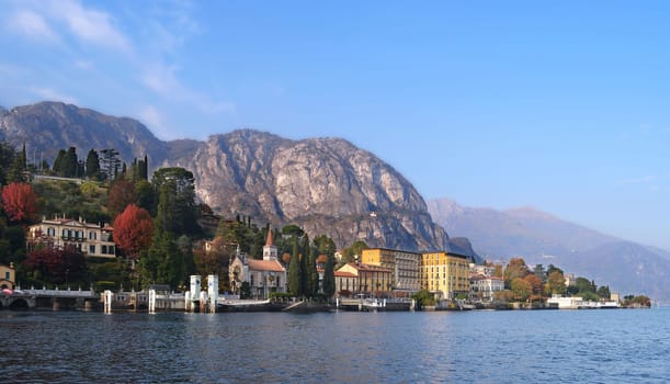 View of Lake Como (northern Italy) in a sunny day