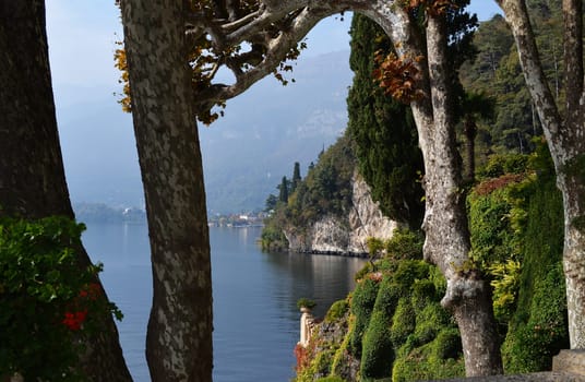 Fascinating view of Lake Como in Northern Italy from Villa Balbianello