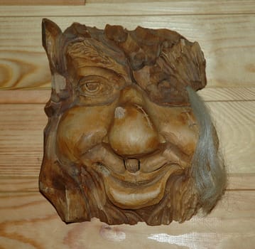 Pirate mask on a wood background