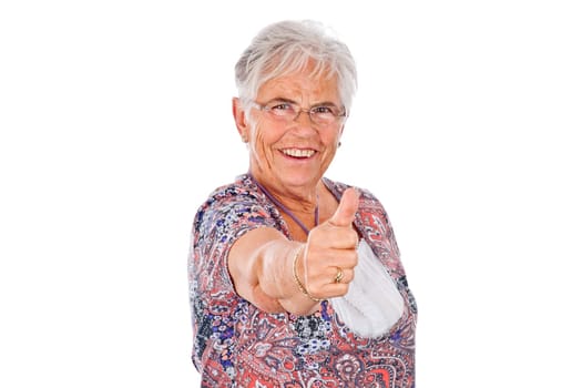 Happy senior woman
