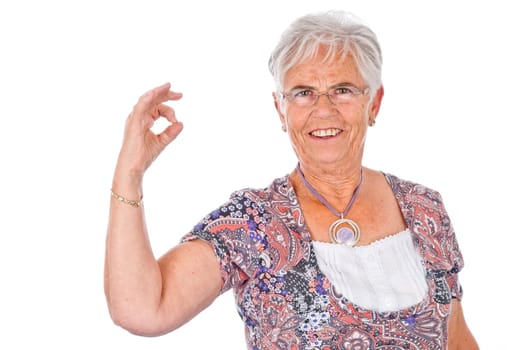 Happy senior woman