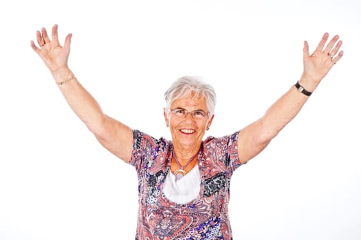 Happy senior woman