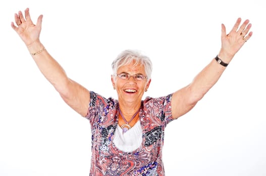 Happy senior woman
