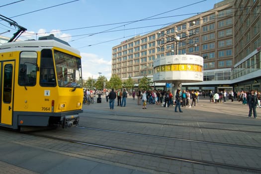World Clock at Berlin's Alexanderplatz and surroundings