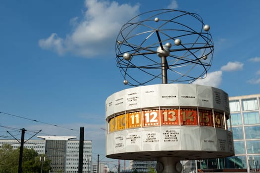 World Clock at Berlin's Alexanderplatz and surroundings