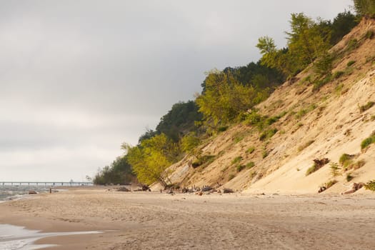 Steep coast with slope near Bansin