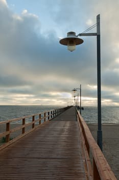 Bansin pier at sunrise