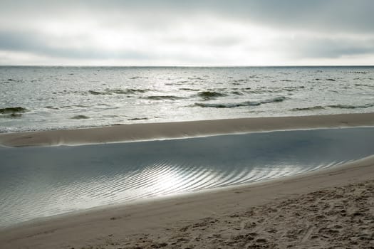 Small headland juts out into the Baltic Sea