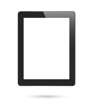 isolated touch screen tablet for image or message display