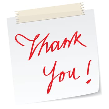 a thank you note, with handwritten texts