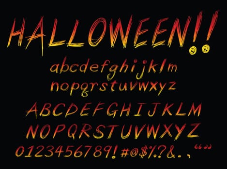 grunge style alphabet, for design usage.
