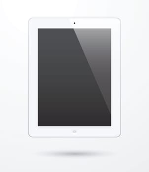 illustration of white ipad 2. Realistic looking.