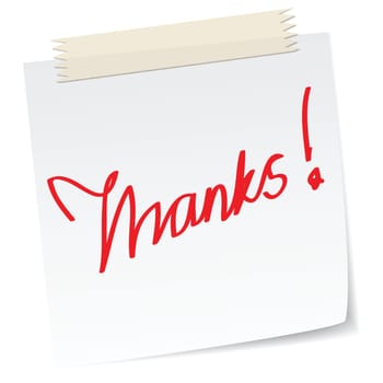 a thank you note, with handwritten texts