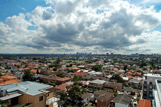 photo taken from Maroubra Junction, dramatic sky,