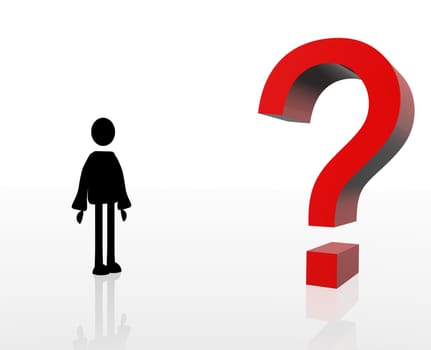 Figure with question mark