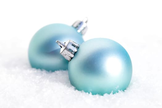 Two Christmas baubles