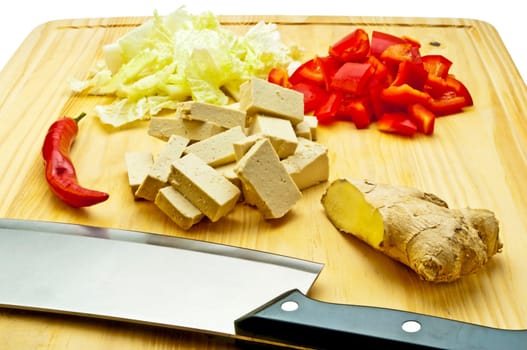 Tofu with vegetables