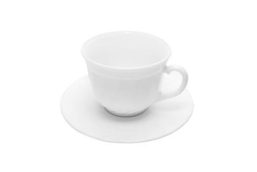 White cup isolated on white
