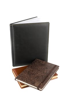 set of business book isolated over white background