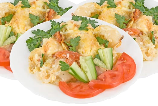 Close up of Tasty meat dishes background
