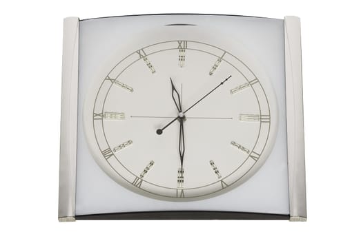 wall clock isolated on white background
