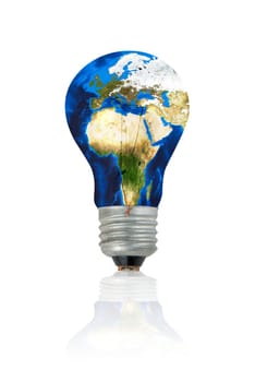 eco energy concept isolated on white