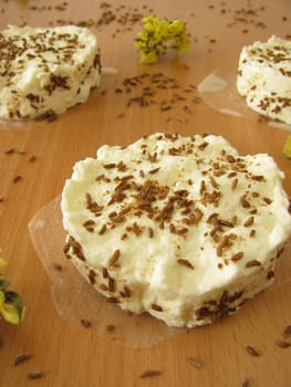 Homemade caraway cheese