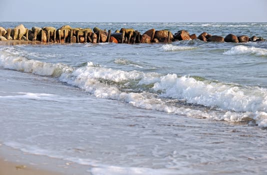 Breakwater in the Baltic Sea