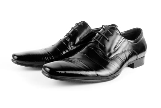 Black men shoes isolated on white background