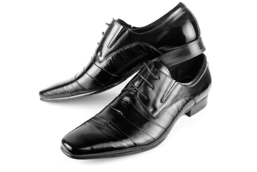 Man&#039 s shoes isolated on a white background