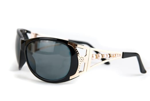Female modern sunglasses isolated on white background