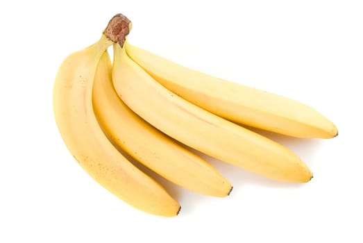 A bunch of bananas isolated on white