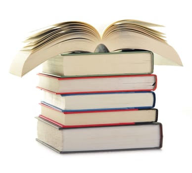 Composition with books on the table