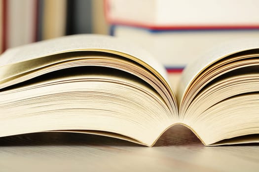 Composition with books on the table