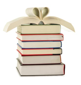 Composition with books on the table
