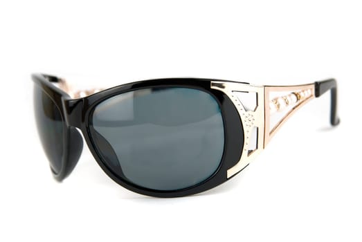 Female modern sunglasses isolated on white background