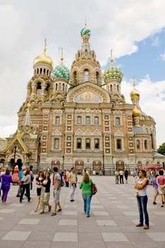 Savior on the Spilled Blood cathedral in St Petersburg, Russia