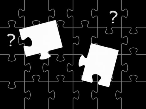 Puzzle with question mark