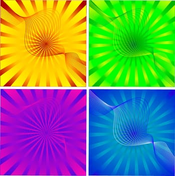 Abstract vector color background sets