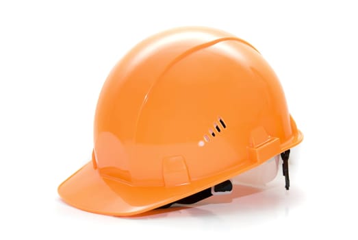 orange helmet isolated on white background